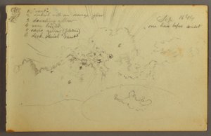 Dessin, Étude de nuages avec soleil éclatant, 1844 - Frederic Edwin Church