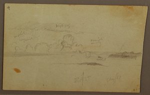 Dessin, Nuages sur la chaîne de collines, 1863