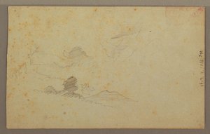 Dessin, ciel nuageux sur la vallée, juillet 1863 - Frederic Edwin Church
