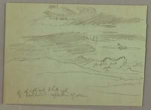 Dessin, Ciel nuageux, 1871 - Frederic Edwin Church