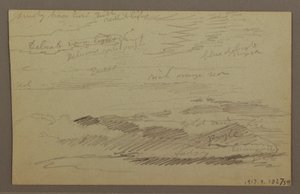 Dessin, ciel nuageux, peut-être années 1860 - Frederic Edwin Church