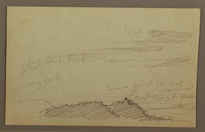 Dessin, ciel nuageux, peut-être années 1860 - Frederic Edwin Church