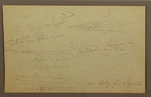 Dessin, ciel nuageux, peut-être années 1860 - Frederic Edwin Church