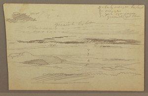 Dessin, ciel nuageux, peut-être années 1860 - Frederic Edwin Church