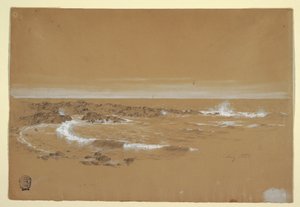 Dessin, Littoral, Grand Manan, Canada, août 1851 - Frederic Edwin Church