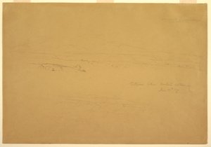 Dessin, Cotopaxi entre Machachi et Talunga, 19 juin 1857 - Frederic Edwin Church