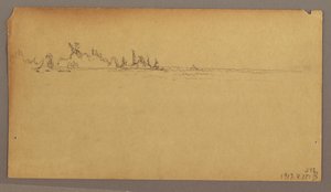 Dessin, Double Rainbow over the Falls, Niagara River, peut-être 1858