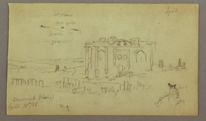 Dessin, façade du Parrelorium, 28 avril 1868 - Frederic Edwin Church