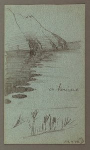 Dessin, chutes, peut-être 1868 - Frederic Edwin Church