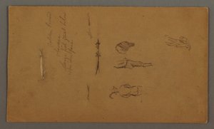 Dessin, études de figures, figure dans un bateau, poisson, peut-être 1868 - Frederic Edwin Church