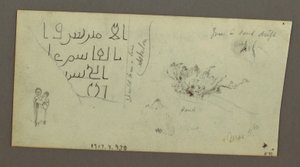 Dessin, études de figures et de chameaux, 4 mars, peut-être 1868 - Frederic Edwin Church