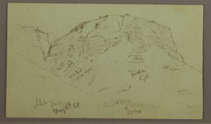 Dessin, Flat Rocky Hill, 4 mai 1868 - Frederic Edwin Church