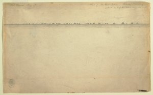 Dessin, flotte de pêcheurs de maquereaux, Mount Desert, Maine, 19 août 1850 - Frederic Edwin Church