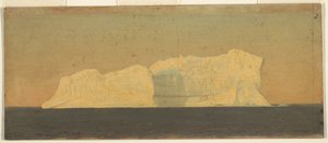 Dessin, iceberg flottant, Labrador, juin ou juillet 1859 - Frederic Edwin Church