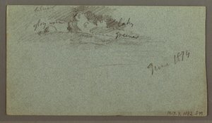 Dessin, Iceberg flottant, peut-être juin 1874 - Frederic Edwin Church