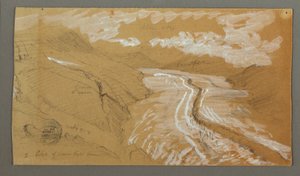 Dessin, Glacier, 21 août 1868 - Frederic Edwin Church