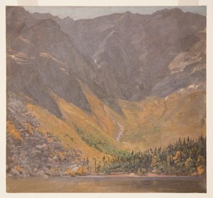 Dessin, Grand Bassin, Mont Katahdin, Maine, avant 1878 - Frederic Edwin Church