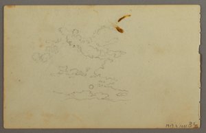 Dessin, chaîne de collines, peut-être 1844 - Frederic Edwin Church