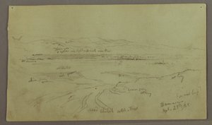 Dessin, collines et plaines, 29 avril 1868 - Frederic Edwin Church