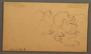 Dessin, Collines et vallée, octobre 1873 - Frederic Edwin Church