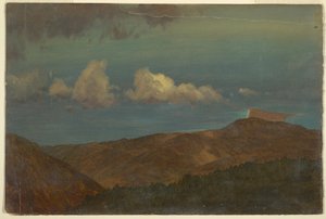 Dessin, paysage de collines, 1865 - Frederic Edwin Church