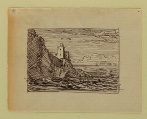 Dessin, paysage imaginaire, vers 1850 - Frederic Edwin Church