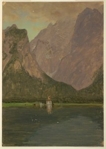 Dessin, Koenigsee, près de Berchtesgaden, Bavière, 1868 - Frederic Edwin Church