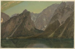Dessin, Koenigseee, près de Berchtesgadan, Bavière, 1868 - Frederic Edwin Church