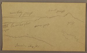 Dessin, paysage, août 1865 - Frederic Edwin Church