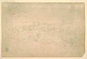 Dessin, paysage, juillet 1844