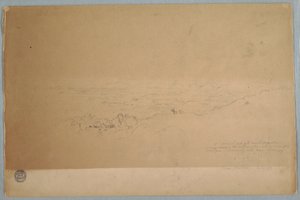 Dessin, paysage près de Melgar, Colombie, juillet 1853 - Frederic Edwin Church