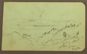 Dessin, paysage ; verso : figure, paysage, 1883 - Frederic Edwin Church