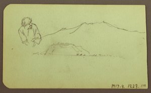 Dessin, paysage ; verso : figure, paysage, 1883