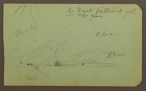 Dessin, paysage ; verso : paysage de montagne, 1883 - Frederic Edwin Church
