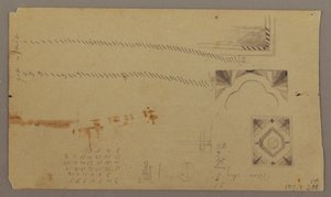 Dessin, Vue du paysage depuis Farm Galleway Hill, Jamaïque, Antilles, août 1865 - Frederic Edwin Church