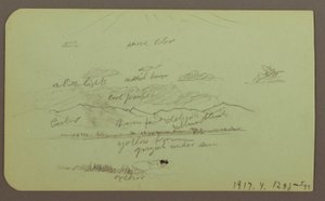 Dessin, Paysage avec église ; Verso : Paysage, 1883 - Frederic Edwin Church