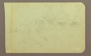 Dessin, paysage avec nuages ; verso : montagne, 1883 - Frederic Edwin Church