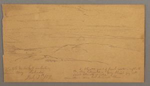 Dessin, baie de Louis, Labrador, 7 juillet 1859 - Frederic Edwin Church