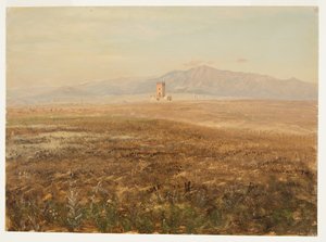 Dessin, paysage mexicain, avril 1869 - Frederic Edwin Church