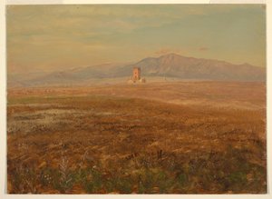 Dessin, paysage mexicain, avril 1869 - Frederic Edwin Church