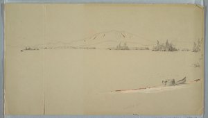 Dessin, lac Millinocket, Maine, septembre 1878 - Frederic Edwin Church