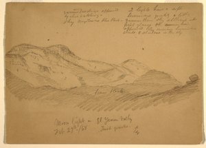 Dessin, Clair de lune dans la vallée d