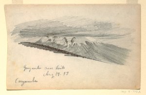 Dessin, mont Cayambe, Équateur, 29 août 1853 - Frederic Edwin Church