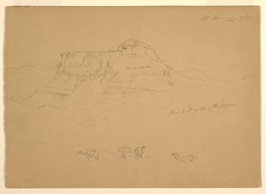 Dessin, Mont Hor, 23 février 1868 - Frederic Edwin Church