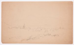 Dessin, " Mount Katahdin from the West " [Regard vers l