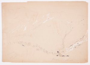 Dessin, mont Katahdin, vu du sud, août 1852 - Frederic Edwin Church
