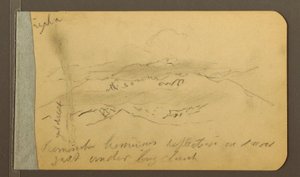Dessin, flanc de montagne, 1889 - Frederic Edwin Church
