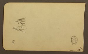 Dessin, paysage de montagne ; verso : église avec dôme, avril 1885 - Frederic Edwin Church