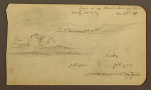 Dessin, paysages de montagne ; verso : flanc de montagne, Tocatecas, 22 décembre 1884 - Frederic Edwin Church