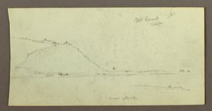Dessin, Montagne surplombant l